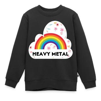 Heavy Metal - Kinder Premium Organic Sweatshirt - Schwarz - Vorne - AI Model Kid Female (0cm)
