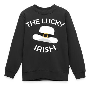 Der glückliche irische St. Patrick's Day - Kinder Premium Organic Sweatshirt - Schwarz - Vorne - AI Model Kid Female (0cm)