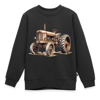 Il y a aussi des objets de collection pour les tracteurs - Sweat Premium enfant bio - noir - Devant - AI Model Kid Female (0cm)