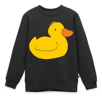 ente entchen - Kinder Premium Organic Sweatshirt - Schwarz - Vorne - AI Model Kid Female (0cm)