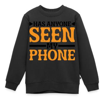 Has Anyone Seen My Phone 16 - Kinder Premium Organic Sweatshirt - Schwarz - Vorne - AI Model Kid Female (0cm)