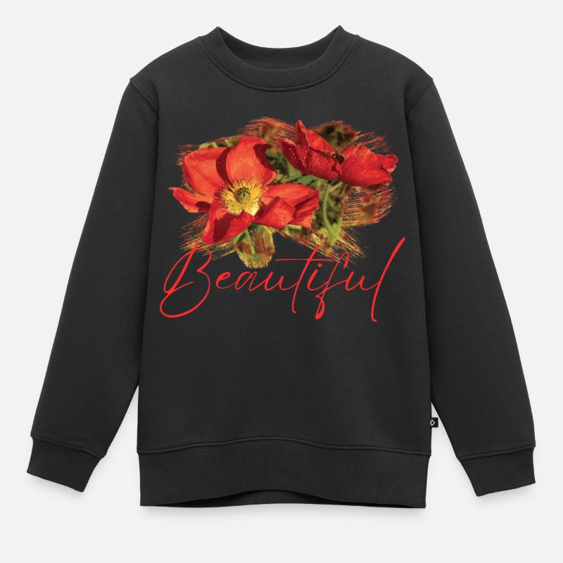 Fleurs Beautiful Déméter - Sweat Premium enfant bio - noir