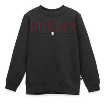 Dublin, Irlande T-shirt design de style - Sweat Premium enfant bio - noir - Devant - AI Model Kid Female (0cm)
