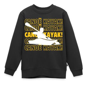 Kanu Kajak Kanu Kajak Kanu Kajak Kanu Kajak - Kinder Premium Organic Sweatshirt - Schwarz - Vorne - AI Model Kid Female (0cm)