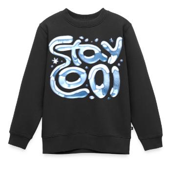 Cool bleiben - Kinder Premium Organic Sweatshirt - Schwarz - Vorne - AI Model Kid Female (0cm)