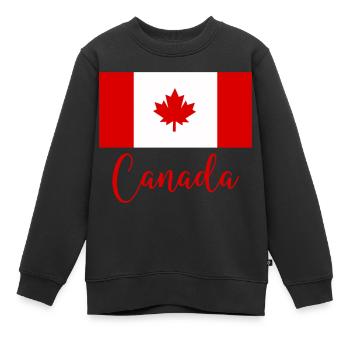 Canada Canada - Sweat Premium enfant bio - noir - Devant - AI Model Kid Female (0cm)