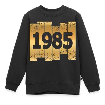 Doré 1985 - Sweat Premium enfant bio - noir - Devant - AI Model Kid Female (0cm)