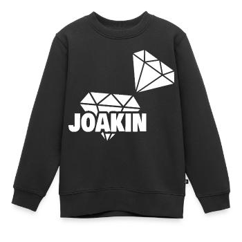 Précieux Joakin - Sweat Premium enfant bio - noir - Devant - AI Model Kid Female (0cm)