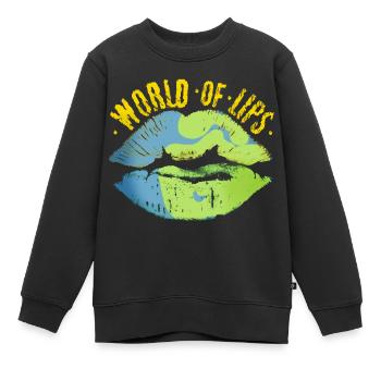 Lippen dieser Welt - Kinder Premium Organic Sweatshirt - Schwarz - Vorne - AI Model Kid Female (0cm)
