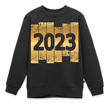 2023 - Sweat Premium enfant bio - noir - Devant - AI Model Kid Female (0cm)
