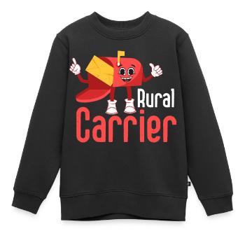 Facteur rural Facteur Travailleur - Sweat Premium enfant bio - noir - Devant - AI Model Kid Female (0cm)