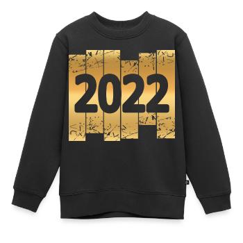 Or 2022 - Sweat Premium enfant bio - noir - Devant - AI Model Kid Female (0cm)