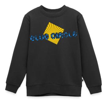 Yellow Square with Beams - Kids Premium Organic Sweatshirt - black - Front - AI Model Kid Female (0cm)