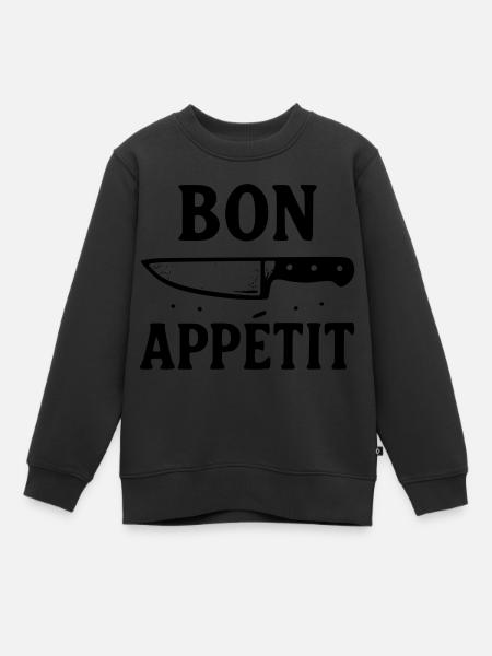 Bon appétit - Sweat Premium enfant bio - noir