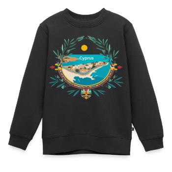 Cyprus Motives - Kinder Premium Organic Sweatshirt - Schwarz - Vorne - AI Model Kid Female (0cm)