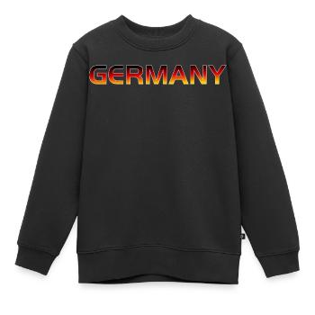 Germany Football Fan Flag Shirt Deutschland Gift - Kinder Premium Organic Sweatshirt - Schwarz - Vorne - AI Model Kid Female (0cm)