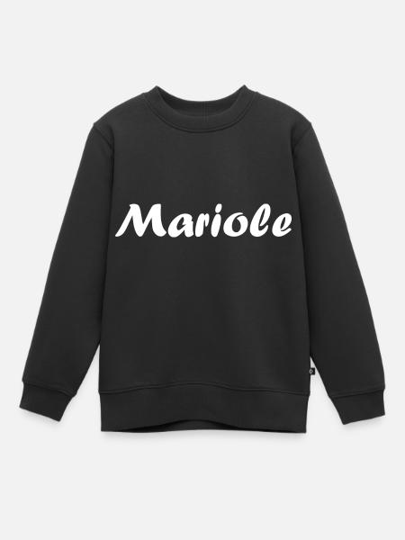 Mariole - Sweat Premium enfant bio - noir