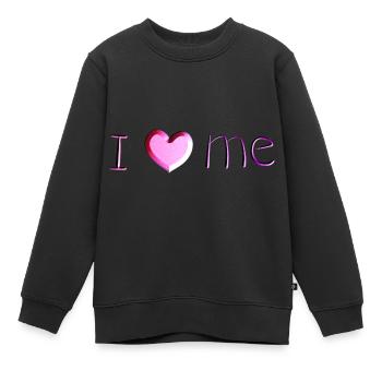 J’adore mon écriture rose - Sweat Premium enfant bio - noir - Devant - AI Model Kid Female (0cm)