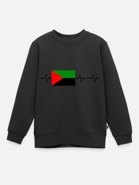 Martinique battement de coeur Cadeau fierté - Sweat Premium enfant bio - noir