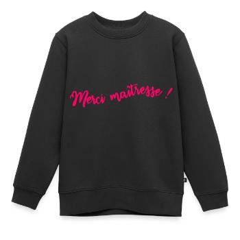DANKE. DANKE, HERRIN. - DU SCHEINSAE. URLAUB - Kinder Premium Organic Sweatshirt - Schwarz - Vorne - AI Model Kid Female (0cm)