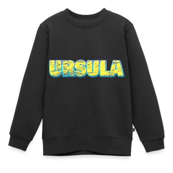Kratzer im Namen von Ursula - Kinder Premium Organic Sweatshirt - Schwarz - Vorne - AI Model Kid Female (0cm)