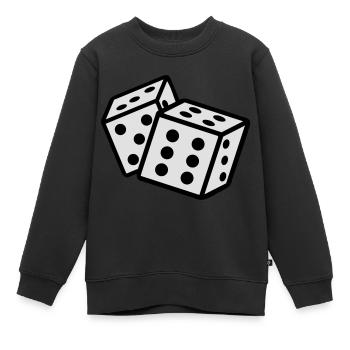 cube - Sweat Premium enfant bio - noir - Devant - AI Model Kid Female (0cm)