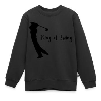 Golf - Kinder Premium Organic Sweatshirt - Schwarz - Vorne - AI Model Kid Female (0cm)
