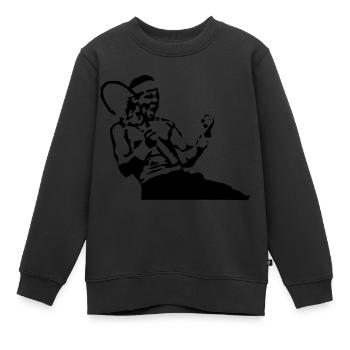 tennis - Kinder Premium Organic Sweatshirt - Schwarz - Vorne - AI Model Kid Female (0cm)