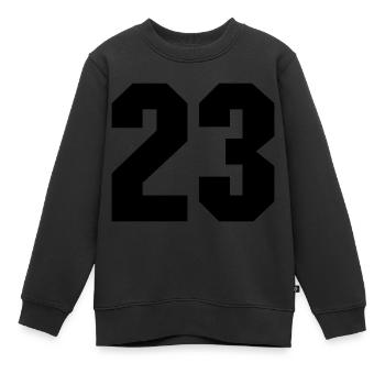 Ziffer Zahl Nummer 23 - Kinder Premium Organic Sweatshirt - Schwarz - Vorne - AI Model Kid Female (0cm)