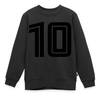 10 - Kinder Premium Organic Sweatshirt - Schwarz - Vorne - AI Model Kid Female (0cm)