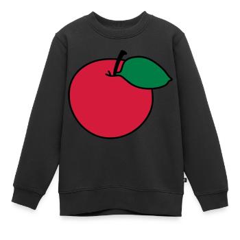 Apfel - Kinder Premium Organic Sweatshirt - Schwarz - Vorne - AI Model Kid Female (0cm)