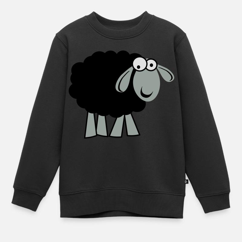 Schaf - Kinder Premium Organic Sweatshirt - Schwarz