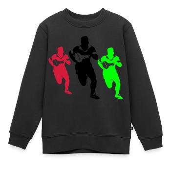 Rugby, Sport - Kinder Premium Organic Sweatshirt - Schwarz - Vorne - AI Model Kid Female (0cm)