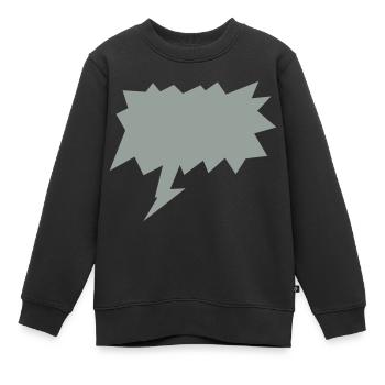 Bulles 02 - Sweat Premium enfant bio - noir - Devant - AI Model Kid Female (0cm)