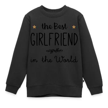 The best girlfriend in the world - Sweat Premium enfant bio - noir - Devant - AI Model Kid Female (0cm)
