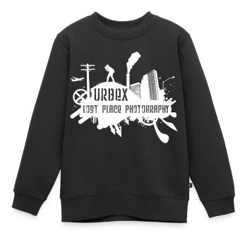 Lost Place Photography White - Kinder Premium Organic Sweatshirt - Schwarz - Vorne - AI Model Kid Female (0cm)
