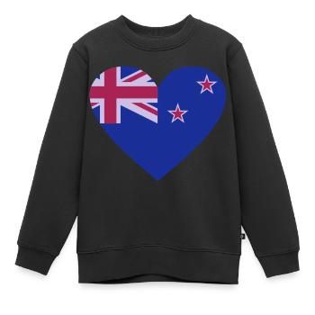 Neuseeland - Kinder Premium Organic Sweatshirt - Schwarz - Vorne - AI Model Kid Female (0cm)