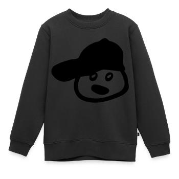 Boy in Cap - Kinder Premium Organic Sweatshirt - Schwarz - Vorne - AI Model Kid Female (0cm)
