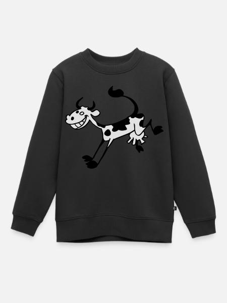 Ah Cow - Kids Premium Organic Sweatshirt - black