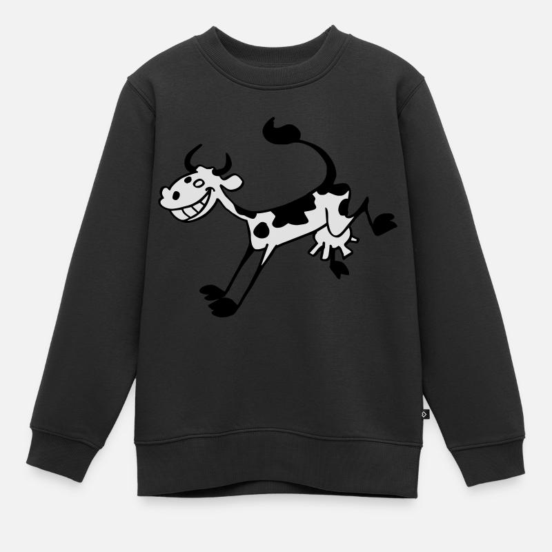 Ah Cow - Kids Premium Organic Sweatshirt - black
