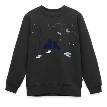 Schwarze Katzen haben ein Meeting - Kinder Premium Organic Sweatshirt - Schwarz - Vorne - AI Model Kid Female (0cm)