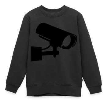 kamera__f1 - Sweat Premium enfant bio - noir - Devant - AI Model Kid Female (0cm)