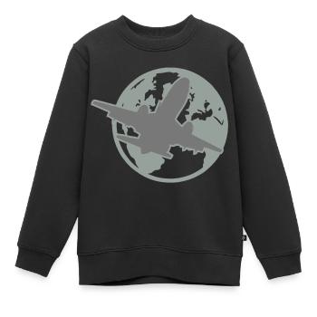 fly - Kids Premium Organic Sweatshirt - black - Front - AI Model Kid Female (0cm)