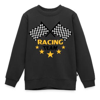 racing_team - Kinder Premium Organic Sweatshirt - Schwarz - Vorne - AI Model Kid Female (0cm)