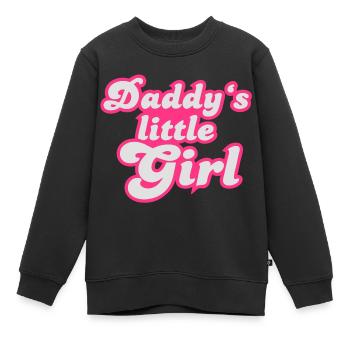 Daddy's little girl - Kinder Premium Organic Sweatshirt - Schwarz - Vorne - AI Model Kid Female (0cm)