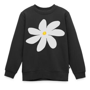 tiare tahiti emblem flower - Sweat Premium enfant bio - noir - Devant - AI Model Kid Female (0cm)