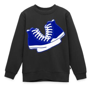 chaussures old school - Sweat Premium enfant bio - noir - Devant - AI Model Kid Female (0cm)