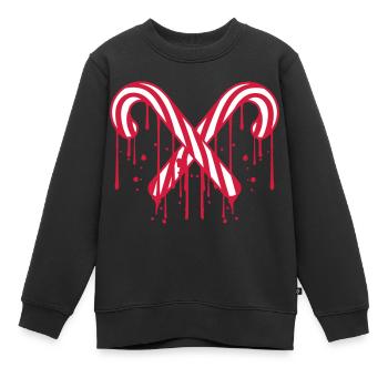2 gouttes de graffiti font fondre le timbre - Sweat Premium enfant bio - noir - Devant - AI Model Kid Female (0cm)