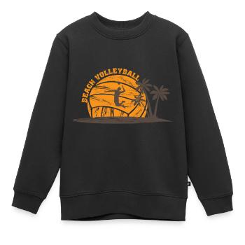 Beachvolleyball - Kinder Premium Organic Sweatshirt - Schwarz - Vorne - AI Model Kid Female (0cm)