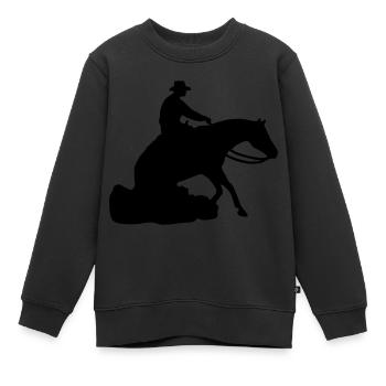 Coulissante arrêt de maîtrise de curseur de - Sweat Premium enfant bio - noir - Devant - AI Model Kid Female (0cm)